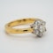 18K white/yellow gold 0.90ct Diamond Cluster Ring - image 2