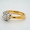 18K white/yellow gold 0.90ct Diamond Cluster Ring - image 3