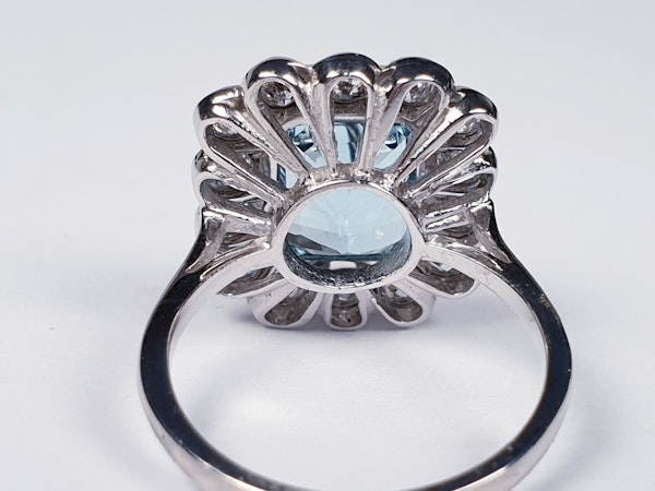 Aquamarine and diamond dress ring  DBGEMS - image 2