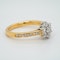 18K white/yellow gold 1.00ct Diamond Cluster Ring - image 2