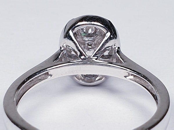Oval cluster diamond engagement ring  DBGEMS - image 2