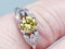 yellow diamond engagement ring  DBGEMS - image 1