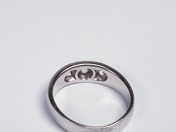 Platinum Gypsy Set Old Cut Diamond Ring  DBGEMS - image 4