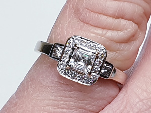 Asscher Cut Diamond Engagement Ring  DBGEMS - image 4