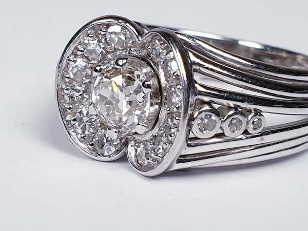 1940's Diamond Cluster Ring  DBGEMS - image 2