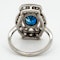 Diamond and sapphire tablet along the finger cluster ring - image 4