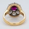 Ruby and diamond oval cluster ring - image 4