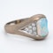 Shaped opal and diamond cluster ring - image 2
