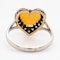 Heart shaped opal and diamond cluster ring - image 4