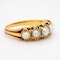 24 ct gold natural pearl 5 stone half hoop ring - image 2