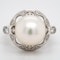 Large pearl and diamond cluster ring - image 1
