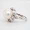 Large pearl and diamond cluster ring - image 3