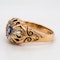 Victorian diamond and sapphire round cluster ring - image 3