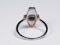 French Onyx and Diamond Lozenge Engagement Ring  DBGEMS - image 4