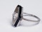 French Onyx and Diamond Lozenge Engagement Ring  DBGEMS - image 3