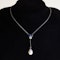 Diamond sapphire and pearl Art Deco necklace - image 1