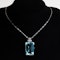 Aquamarine and diamond large Art Deco necklace - image 1