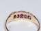 Antique ruby and diamond five stone ring  DBGEMS - image 1