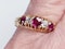 Antique ruby and diamond five stone ring  DBGEMS - image 4
