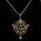 Edwardian peridot and pearl pendant/brooch - image 1