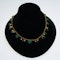 Emerald drops and gold beads full necklace in 18 ct gold - image 1