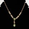 Edwardian peridot and pearl necklet - image 1
