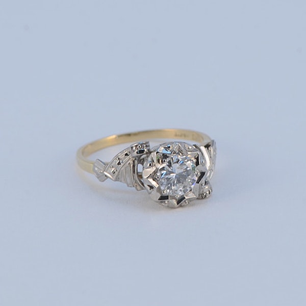 1950's, 18ct White\Yellow Gold and Diamond stone set Ring, SHAPIRO & Co since1979 - image 9