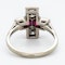 Art Deco ruby and diamond tablet ring - image 4
