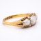 Antique 3 natural pearl and diamond points ring - image 2