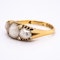 Antique 3 natural pearl and diamond points ring - image 3