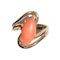 A 1970s Coral and Gold Ring - image 2
