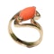 A 1970s Coral and Gold Ring - image 3