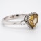 Natural fancy yellow coloured diamond heart ring with certificate - image 2