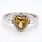 Natural fancy yellow coloured diamond heart ring with certificate - image 1