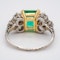 Antique emerald and diamond cluster ring - image 3