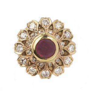 Vintage Gold, Diamond & Ruby Ring
