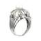 Art Deco Platinum, Diamond and Pearl Ring - image 2
