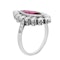 Vintage Diamond & Ruby Marquise Ring - image 2