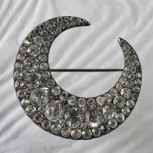 Eighteenth century silver and paste brooch