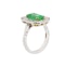 18K white gold 3.50ct Natural Emerald and 1.00ct Diamond Ring - image 2