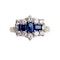 A 1950s Geometric Sapphire and Diamond Ring - image 2
