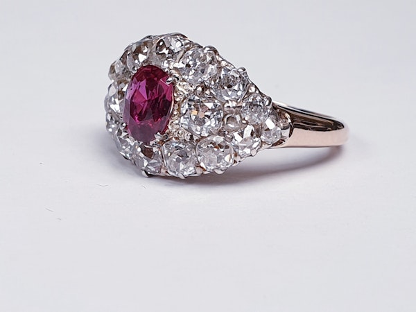 Antique ruby and old cut diamond engagement ring  DBGEMS - image 4