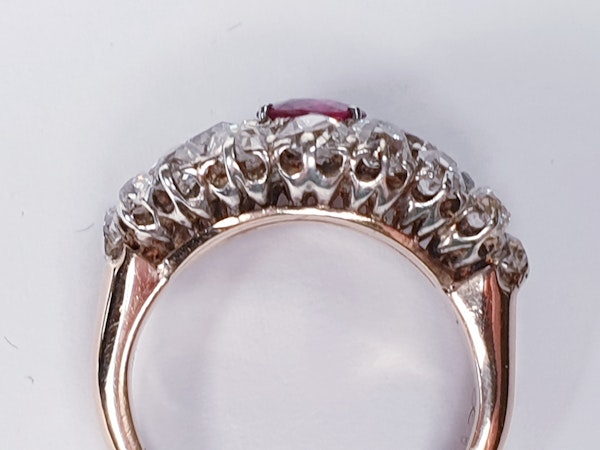 Antique ruby and old cut diamond engagement ring  DBGEMS - image 3