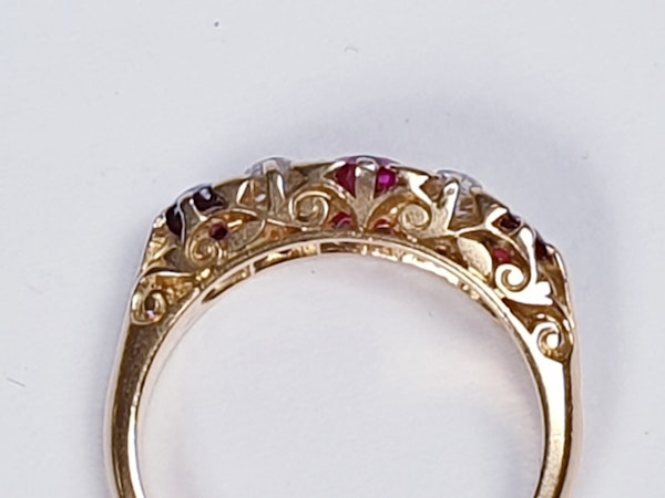 Antique Ruby and Diamond Ring  DBGEMS - image 4