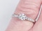 Diamond Solitaire Engagement Ring with Diamond Shoulders  DBGEMS - image 3