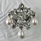 Eighteenth century silver and paste brooch - image 1