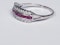 art deco gem ruby and diamond half hoop eternity ring  DBGEMS - image 3