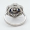 Art Deco diamond  and sapphire flower shape cluster ring - image 4