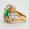 Two coloured gold emerald and ruby large cocktail ring - image 3
