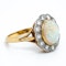 Opal and diamond  Victorian cluster ring - image 2